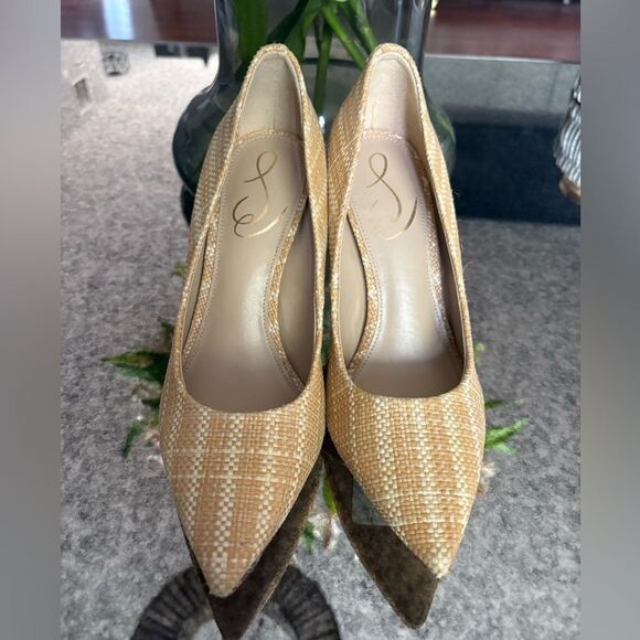 Sam Edelman HAZEL POINTED TOE PUMPS Raffia - Picture 3 of 8